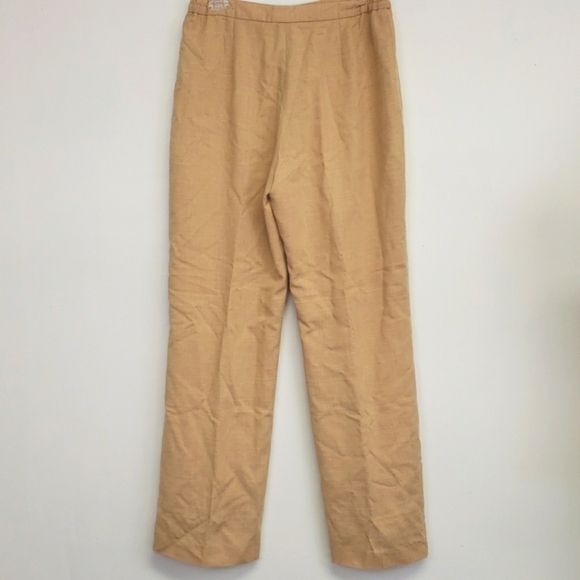 Vtg Linen Lined Trousers Tan 30x31 14 EUC - Picture 3 of 13